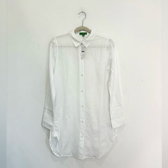 NWT J. Crew Classic-fit beach shirt in linen-cotton blend - Picture 7 of 11